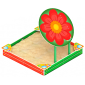 Песочницы Песочница средняя с навесом Цветок (Ракушки) - ИО 5.01.08-01