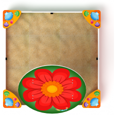 Песочницы Песочница средняя с навесом Цветок (Ракушки) - ИО 5.01.08-01